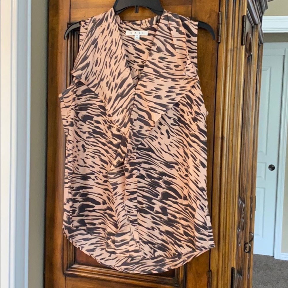 CAbi Silk Tank Blouse Size M